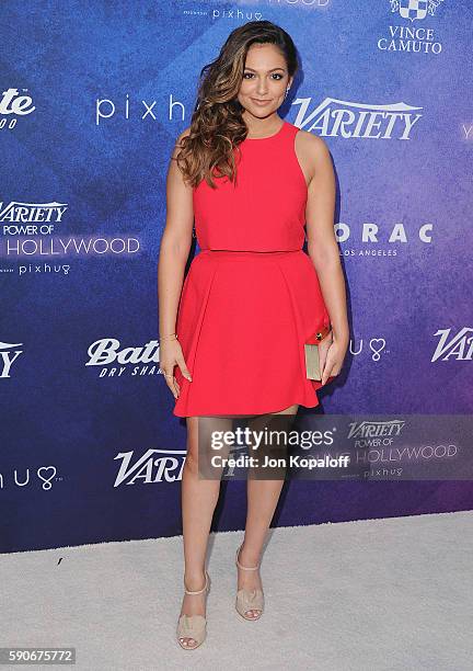 Social influencer Bethany Mota arrives at Variety's Power Of Young Hollywood at NeueHouse Hollywood on August 16, 2016 in Los Angeles, California.