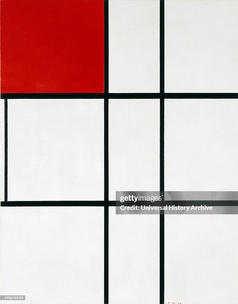 Piet Mondrian Composition B (No II) with Red.