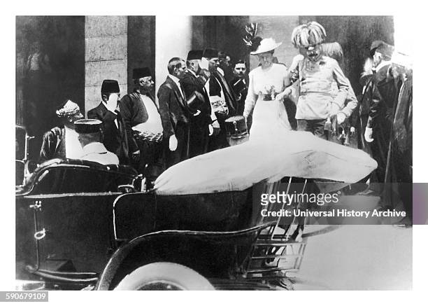 Photograph of Archduke Franz Ferdinand of Austria in Sarajevo. Dated 1914.