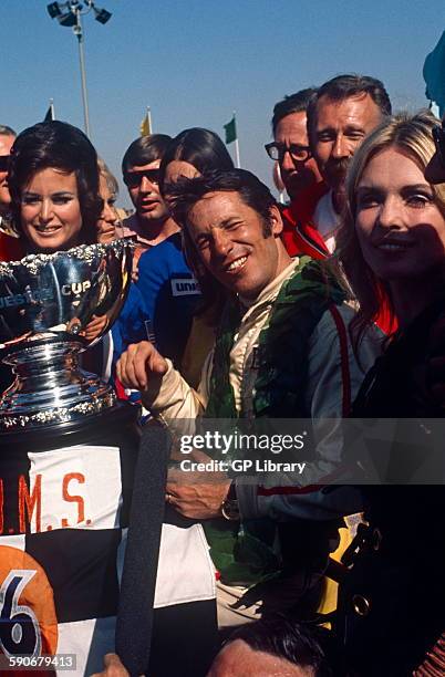 Mario Andretti at the Questor GP, Ontario, California Only race run there, 28th March 1971.