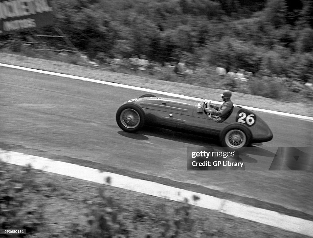 Geoff Presley Racing Geoffrey Crossley racing in an Alta in the Belgian GP, Spa, 1950 ...