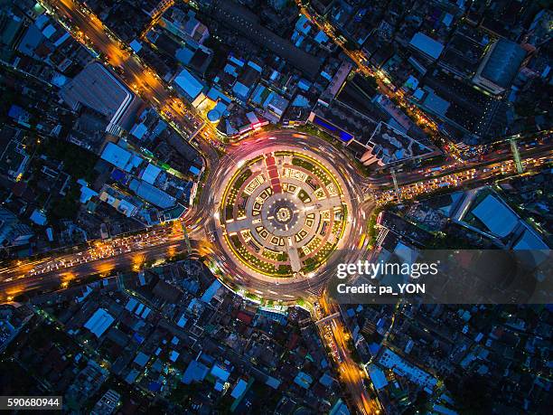 wong wian yai - bangkok aerial stock pictures, royalty-free photos & images