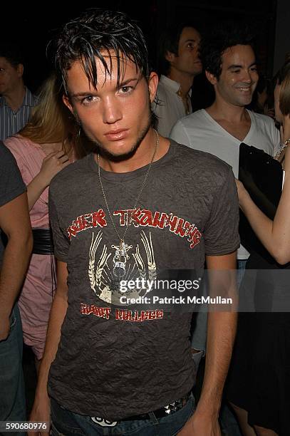 Chris Trousdale attends Virgin Mobile celebrates the launch of "3 Ways To Pay As You Go" at Sky Studio NYC USA on July 20, 2005.