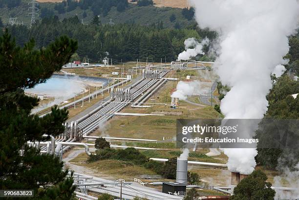 Wairakei Geothermal Power Station at Taupo New Zealand.