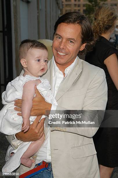 Frances Beatrix Spade and Andy Spade attend Jack Spade/ Selima eyewear launch party at Pier 40 on July 14, 2005.