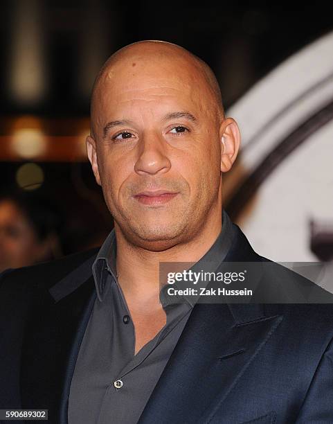 Vin Diesel arriving at the European premiere of the Last Witch Hunter at the Empire Leicester Square in London.