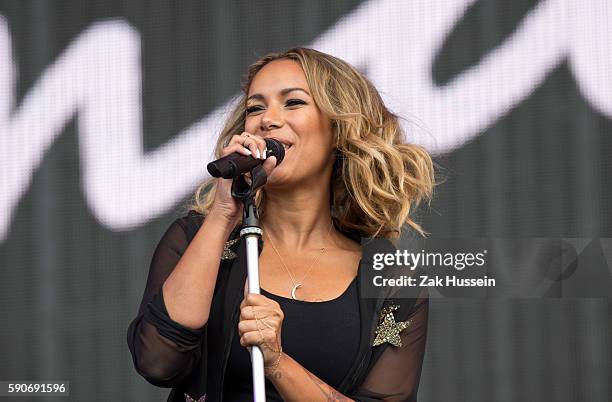 Leona Lewis performing at BBC Radio 2 Live in Hyde Park in London.