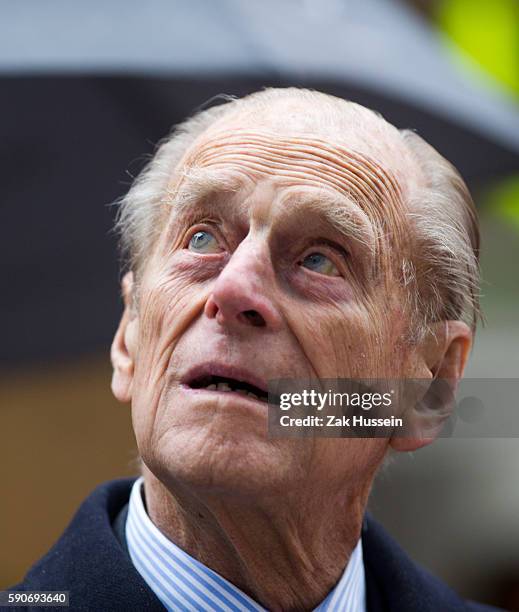 Prince Philip, Duke of Edinburgh visits the Metroline Tramline Extension in Birmingham