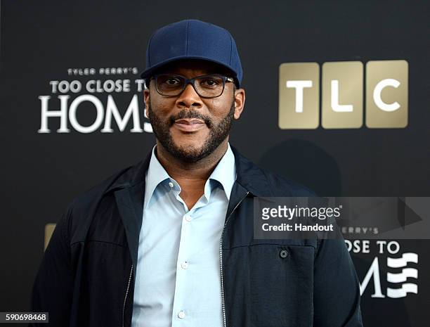 In this handout photo provided by Discovery, Creator and Producer, Tyler Perry attends TLC "Too Close To Home" Screening at The Paley Center for...