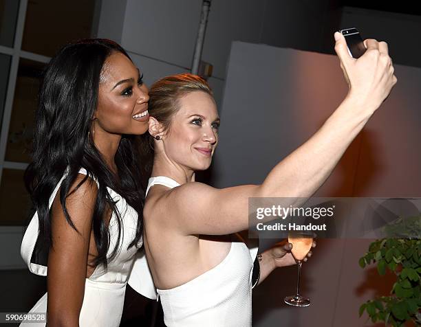 In this handout photo provided by Discovery, Actresses Ashley Love-Mills and Danielle Savre attend TLC "Too Close To Home" Screening at The Paley...