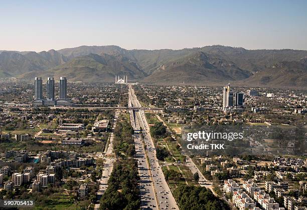 islamabad aerial view - islamabad ストックフォトと画像