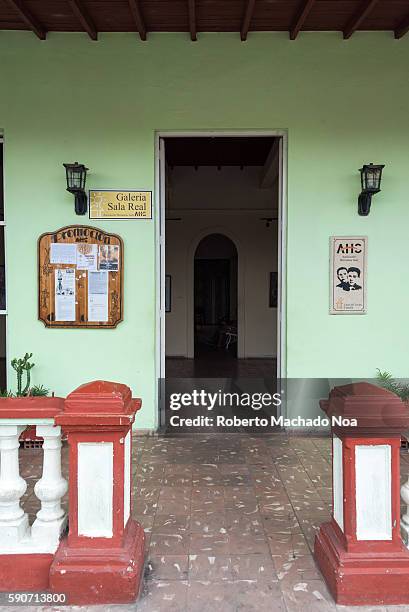 Entrance to the Brothers Sainz Association or Asociación Hermanos Saíz which a cultural institution of the Cuban Revolution.