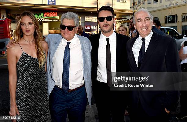 Model Shannan Click, producer Sean Daniel, actor Jack Huston and Gary Barber, Chairman, CEO, MGM arrive at the premiere of Paramount Pictures'...