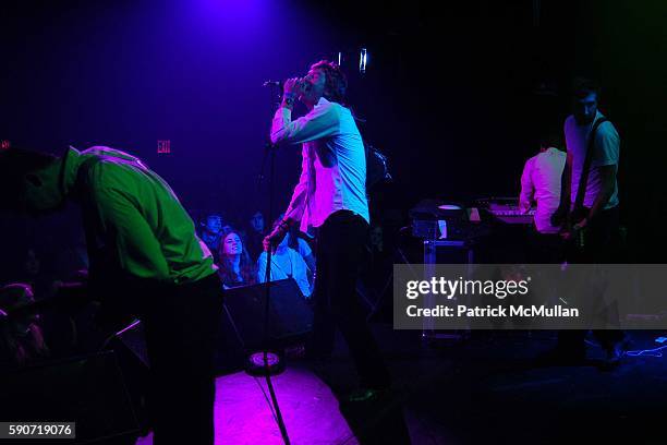 Hamilton Leithauser and The Walkmen attend "Live it Loud" with Dentyne Concert, Supporting the VH1 Save the Music Foundation at Irving Plaza on March...
