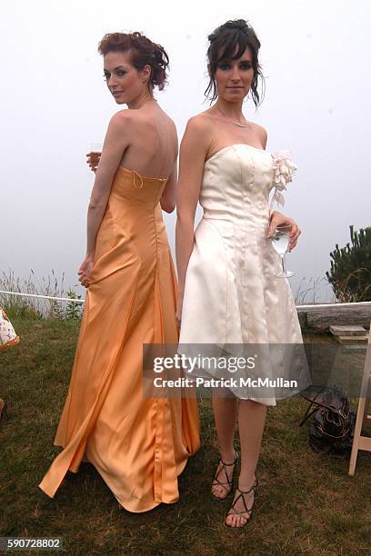 Models Wearing Junko Yoshioka attends Junko Yoshioka Presents Her Evening Wear Collection at Peter and Nejma Beard Residence on July 16, 2005 in...