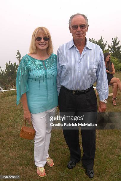 Mary Loving and Dominick Callo attend Junko Yoshioka Presents Her Evening Wear Collection at Peter and Nejma Beard Residence on July 16, 2005 in...