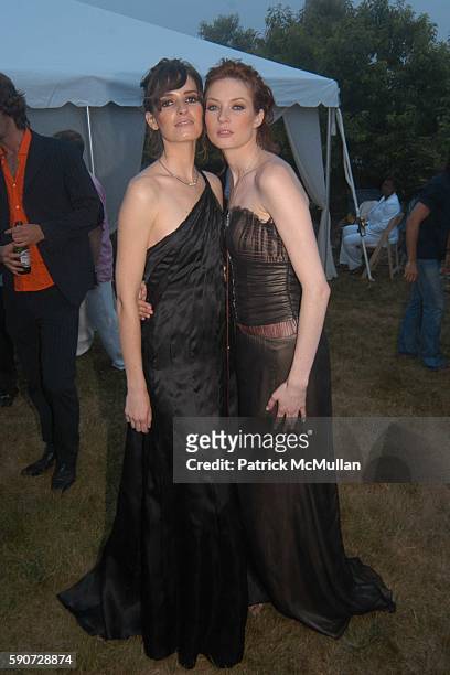Models Wearing Junko Yoshioka attends Junko Yoshioka Presents Her Evening Wear Collection at Peter and Nejma Beard Residence on July 16, 2005 in...