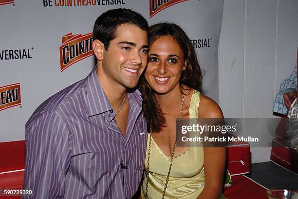 Jesse Metcalfe and Alyssa Shelasky attend Vogue and Cointreau Cocktail Party hosted by Jesse Metcalfe at Star Room on July 16, 2005 in Wainscott, NY.