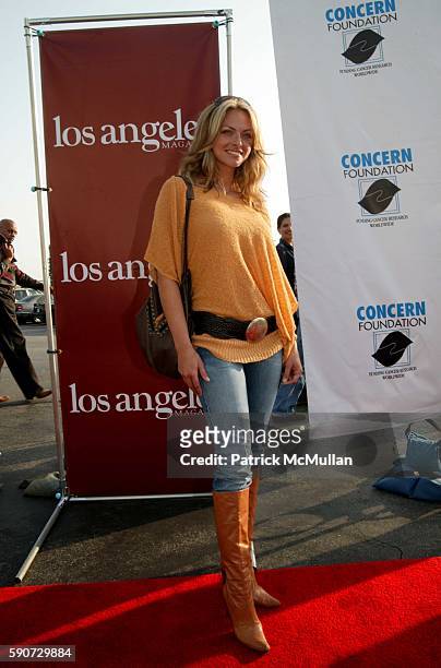 Stacy Sanches attends CONCERN Foundation's 31st Annual Block Party at A "Western" back lot at Paramount on July 16, 2005.
