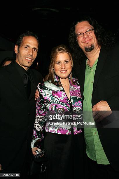 Peter Adam Golden, Emily Jillette and Penn Jillette attend THINKFilm Presents the New York Premiere of, "The Aristocrats," at the Director's Guild...