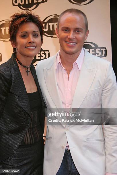 Honey Labrador and Robert Laughlin attend Opening Night Gala of OUTFEST 2005 at Orpheum Theatre on July 7, 2005 in Los Angeles, CA.