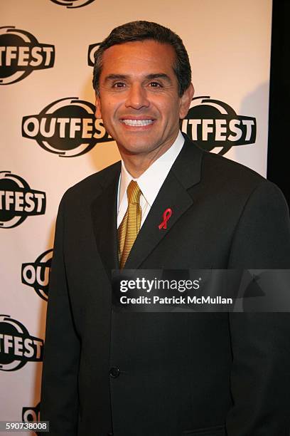 Antonio Villaraigosa attends Opening Night Gala of OUTFEST 2005 at Orpheum Theatre on July 7, 2005 in Los Angeles, CA.