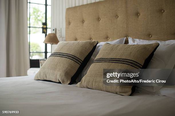 Pillows On Bed High-Res Stock Photo