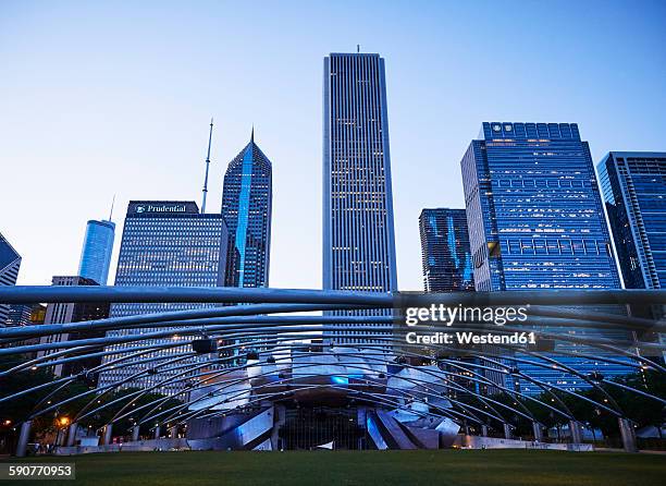 usa, illinois, chicago, - jay pritzker pavillion stock-fotos und bilder