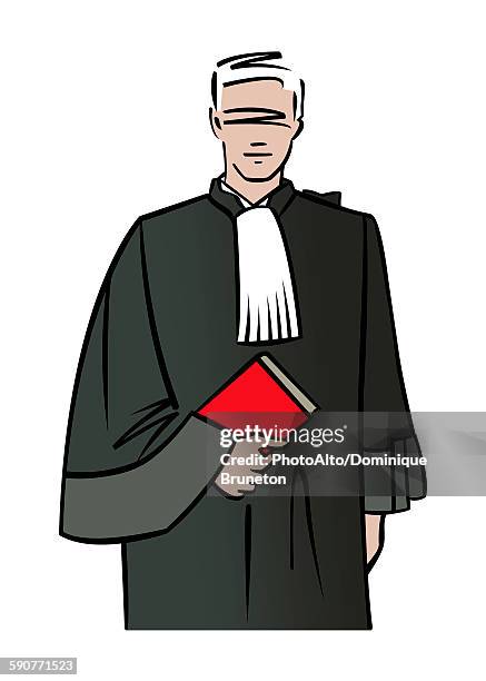 illustration of male judge - judgement stock illustrations