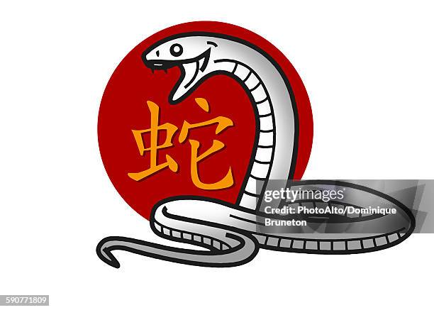 Chinese Zodiac Sign For Year Of The Snake High-Res Vector Graphic