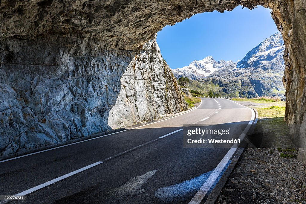 Switzerland, Bernese Oberland, Susten Pass, Gadmertal, Mountain road