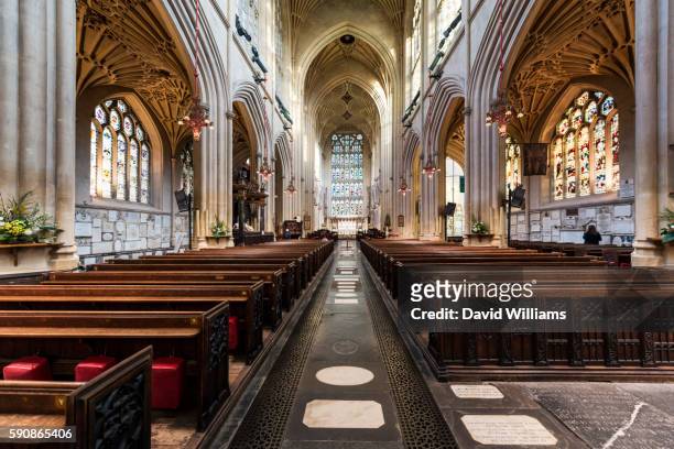 abbey church of saint peter and saint paul, bath, uk - 教会 ストックフォトと画像