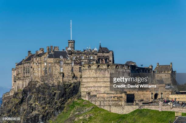 edinburgh, scotland, uk - castelo de edimburgo - fotografias e filmes do acervo