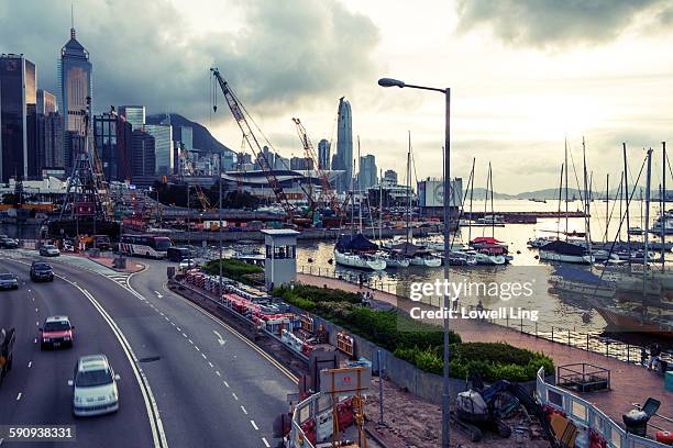 causeway bay typhoon shelter, hong kong - causeway bay stock pictures, royalty-free photos & images