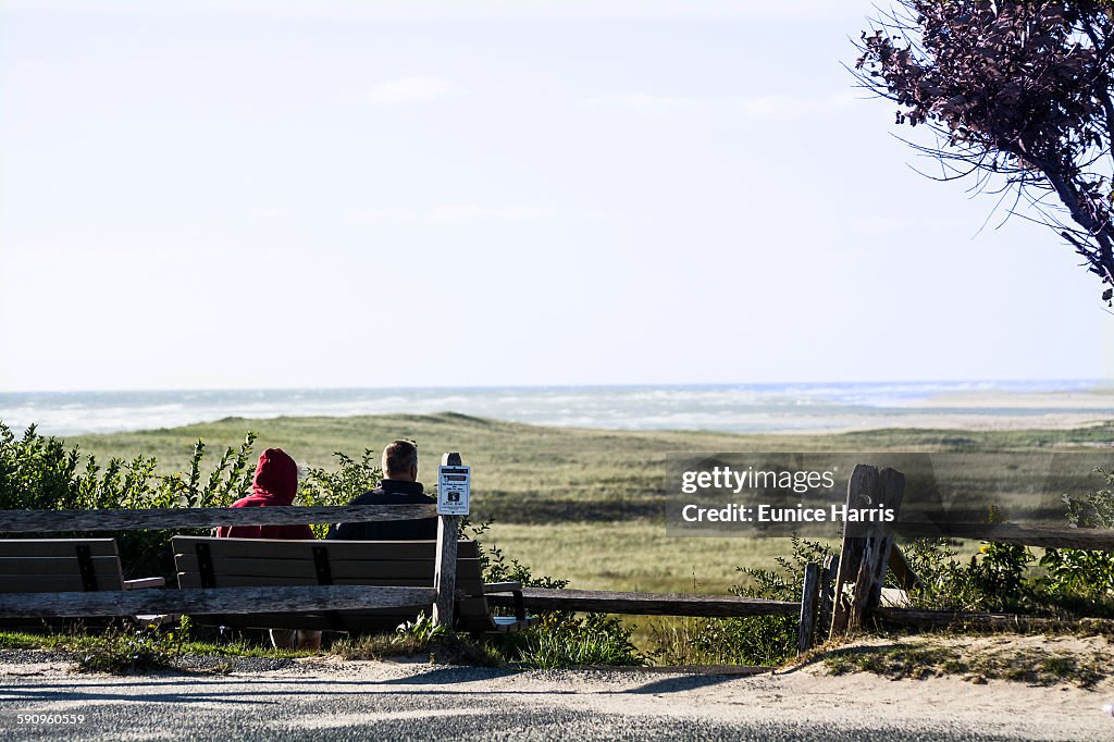 Enjoying view, Cape Cod, MA