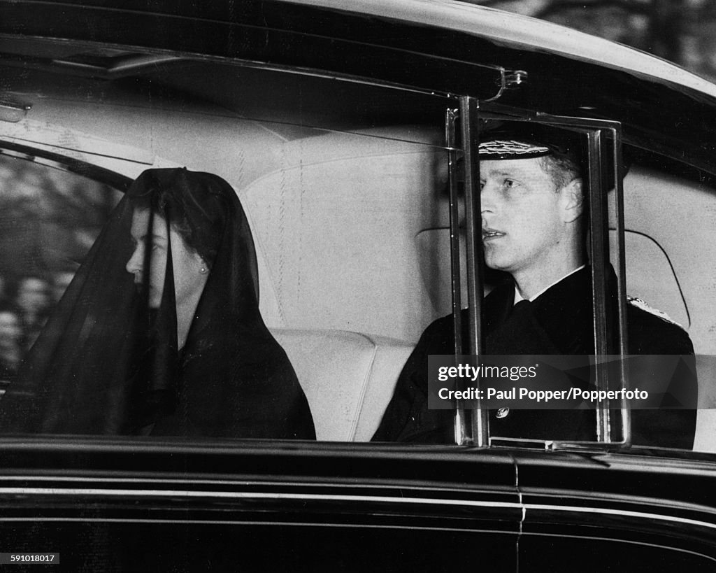 Queen Elizabeth II And Prince Philip In Mourning