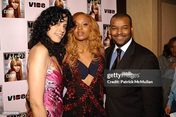 Mimi Valdes, Ciara and Kenard Gibbs attend Vibe Magazine and Editor-in-Chief Mimi Valdes Celebrate the Launch of their Semi-Annual Women's Magazine...