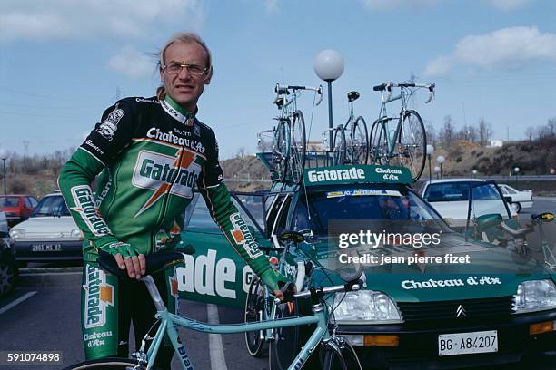 French road racing cyclist Laurent Fignon during the 1992 Paris-Nice.