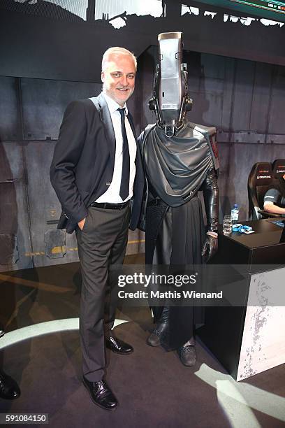 Garrelt Duin during the Gamescom 2016 gaming trade fair during the media day on August 17, 2016 in Cologne, Germany. Gamescom is the world's largest...