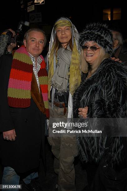 Mike Gallagher, Verushka and Sylvia Miles attend Edie Sedgwick: Unseen Photographs of a Warhol Superstar Opening Reception, Hosted by Misha Sedgwick...