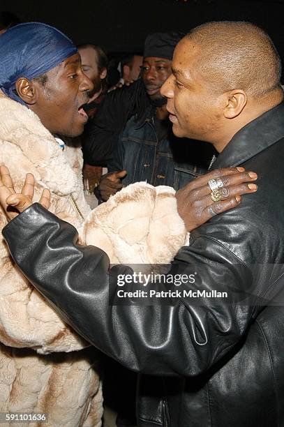 Flava Flav and Vinny of Naughty by Nature attend Adidas presents benefit auction and dinner for Jam Master Jay Foundation for Music and the 35th...