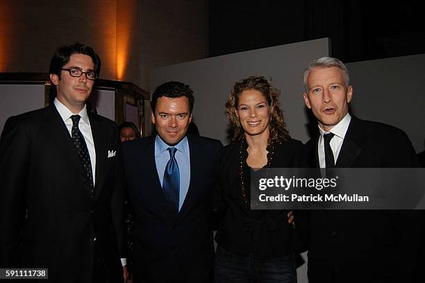 Greg Heyman, Arthur G. Altshul Jr., Serena Altschul and Anderson Cooper attend Vanity Fair hosts their Tribeca Film Festival dinner at The State...