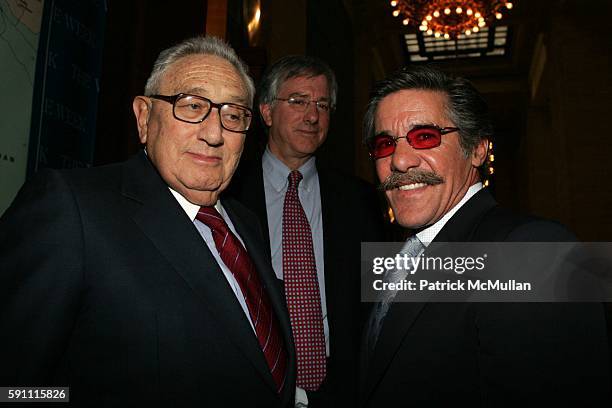 Henry Kissinger, Dennis Ross and Geraldo Rivera attend The Week at Grand Central Presents-"Mideast Peace: What Will It Take?" at Michael Jordan's...