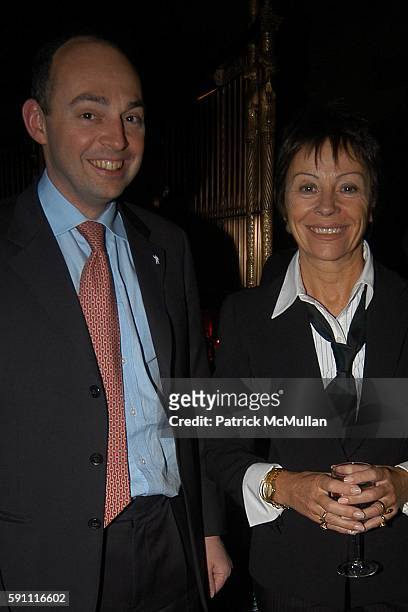Edouard Michelin and Maguy Le Coze attend Michelin Guide Celebrates the Announcement of the Launch of Michelin Guide to New York City at Gotham Hall...