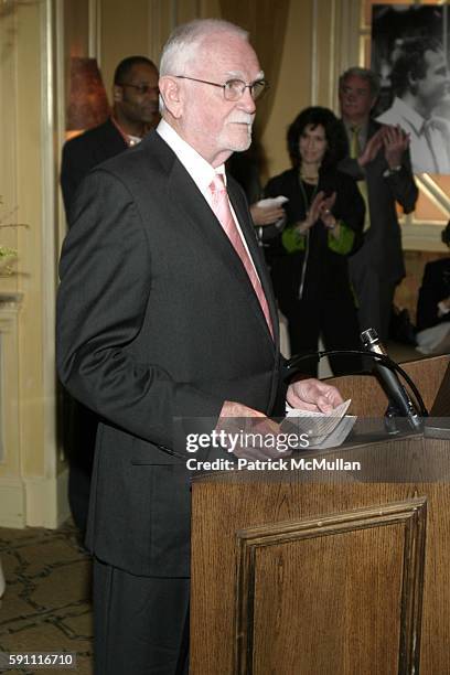 Frank Pierson attends NY Academy Awards Celebration for director Sidney Lumet's Honorary Academy Award at Hotel Plaza Athenee on February 23, 2005 in...