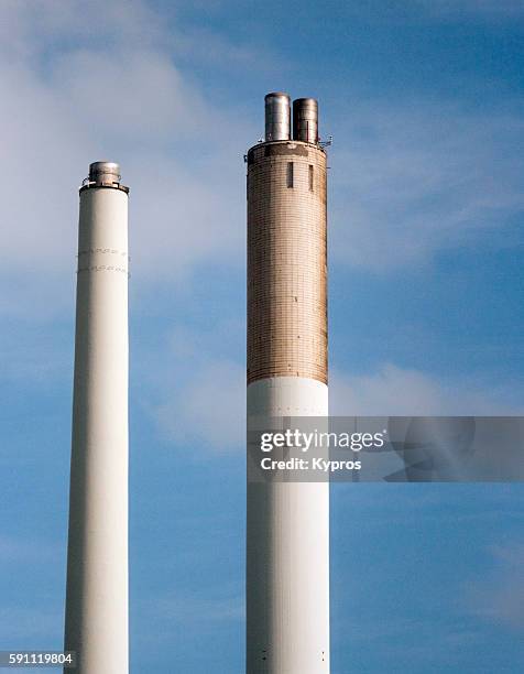 factories and industry - factory chimney - germany europe - chimney stock pictures, royalty-free photos & images