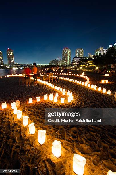 ocean day and lanterns - world oceans day bildbanksfoton och bilder