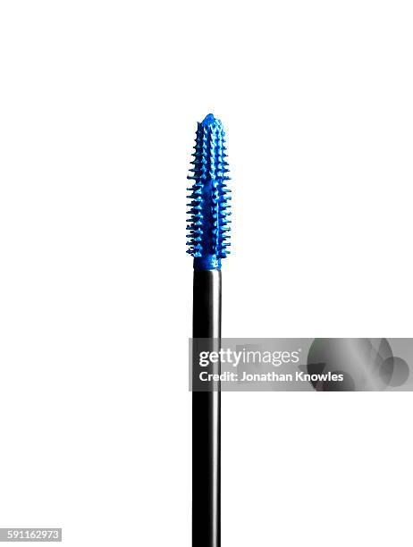 blue mascara brush - rímel imagens e fotografias de stock
