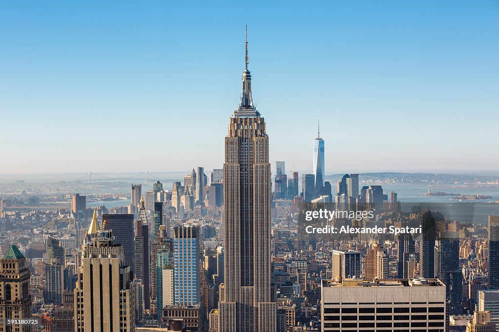 Aerial view of Manhattan, New York City, USA