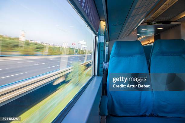the maglev magnetic levitation train in shanghai. - high speed stock pictures, royalty-free photos & images